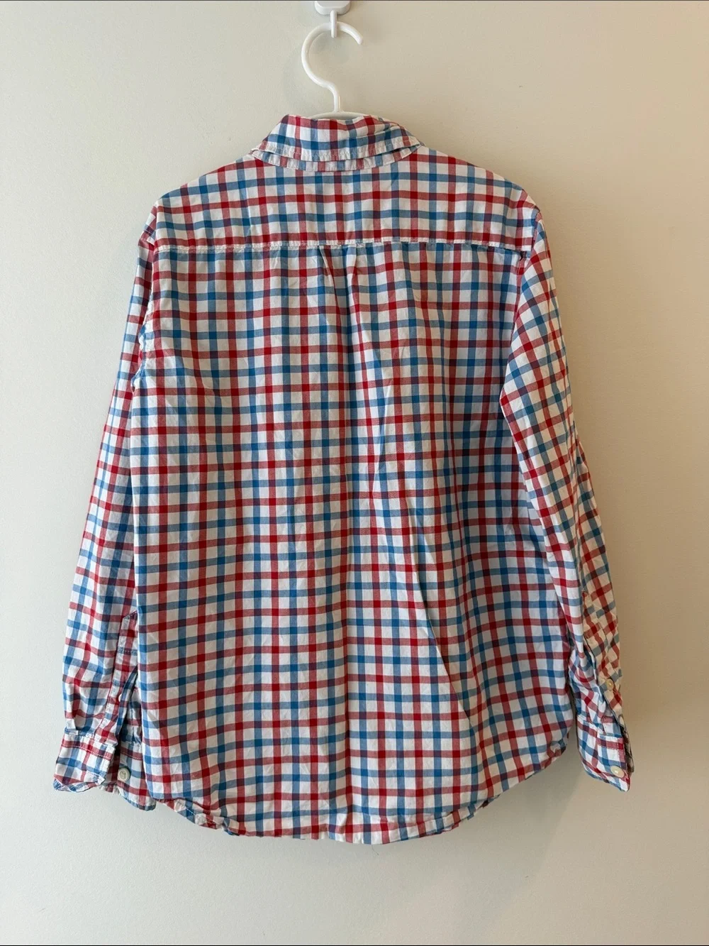 GAP Red, Blue & White Plaid Button-Down Shirt